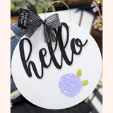 Purple Hydrangea Printed Attachment