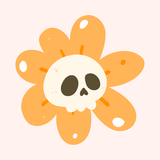 Skull Flower Printed Attachment
