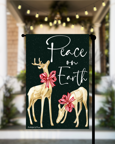 Peace On Earth Garden Flag