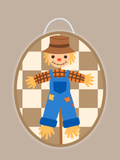Fundraiser: Checkered Scarecrow Door Hanger