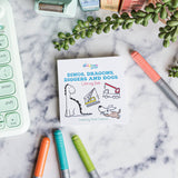 Mini Coloring Book: Dinos Dragons Diggers and Dogs