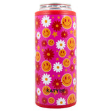 Red Flower Happy Face Coozie