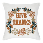 Wheat Plaid Give Thanks Pillow