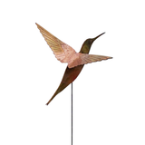 Copper Garden Stake: Hummingbird