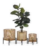 Round Rattan Planters