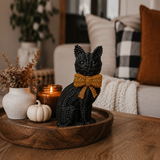 Spooky Shelf Accent Cute Farmhouse Halloween Black Cat Decor