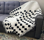 White & Black Diamond Reversible Throw