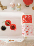 Swedish Dishcloth: Santa Faces