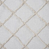 Frayed Lattice Pillow: Oatmeal