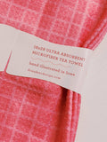 Pink Grid Waffle Towel