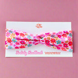 Retro Florals Stretchy Tie Headband