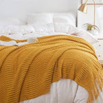 Waffle Stripe Throw Blanket