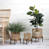 Round Rattan Planters