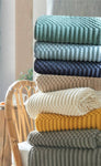 Waffle Stripe Throw Blanket