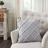 Frayed Lattice Pillow: Creme