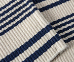 Tan and White Ticking Stripes Layering Rug