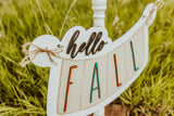Hello Fall Banner Door Hanger