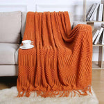 Waffle Stripe Throw Blanket