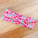 Retro Florals Stretchy Tie Headband