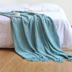 Waffle Stripe Throw Blanket