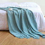 Waffle Stripe Throw Blanket