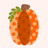 Polka Dot Pumpkin Printed Attachment