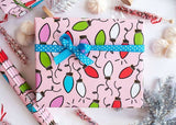 Wrapping Paper: Pink Christmas Lights