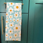 Blue Daisies Cotton Tea Towel