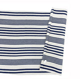 Tan and White Ticking Stripes Layering Rug