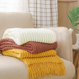 Waffle Stripe Throw Blanket