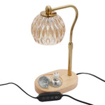 Candle Warmer Lamp: Crystal Glass, Gold