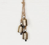 Swiss Cowbell Cluster Ornament: Brushed Gold
