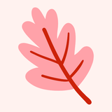 Pink Fall Leaf Printed Attachment