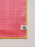 Pink Grid Waffle Towel