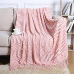 Waffle Stripe Throw Blanket