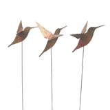 Copper Garden Stake: Hummingbird