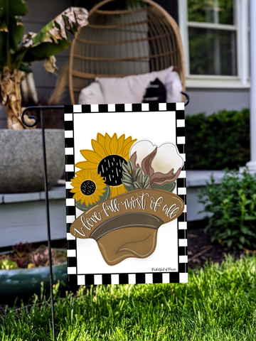 Fall Fedora Hat Garden Flag