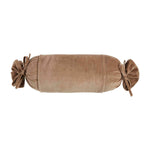 Taupe Velvet Bolster Pillow