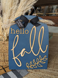 Hello Fall Semi Oval Door Hanger