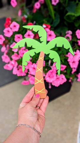 Palm Tree Printed Attachment