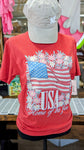 USA Floral Tee