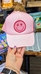 Pink Smiley Trucker Hat