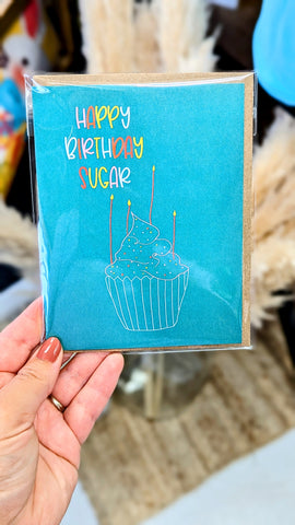 Happy Birthday Sugar Stationary Card