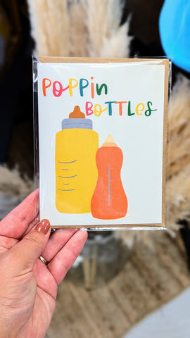 Poppin' Bottles Stationary Card