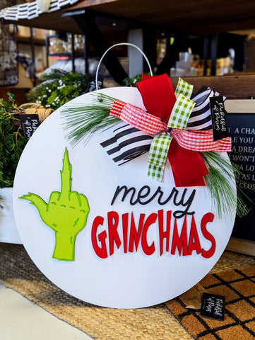 Merry Grinchmas Door Hanger