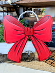 Red Bow Door Hanger