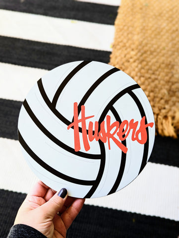 Huskers Volleyball Printed Attachment