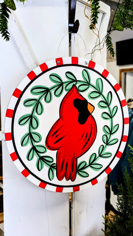 DIY Workshop: Cardinal Door Hanger