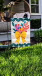 Bright Floral Bow Garden Flag