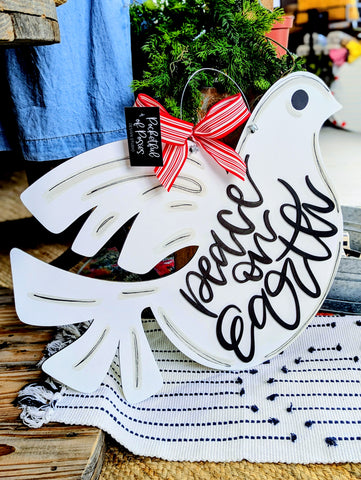 Peace on Earth Door Hanger